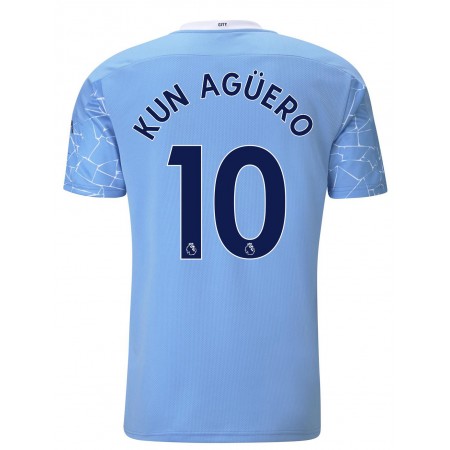 Billiga Fotbollströjor Manchester City Sergio Aguero 10 Hemma tröja 2020/21 Kortärmad